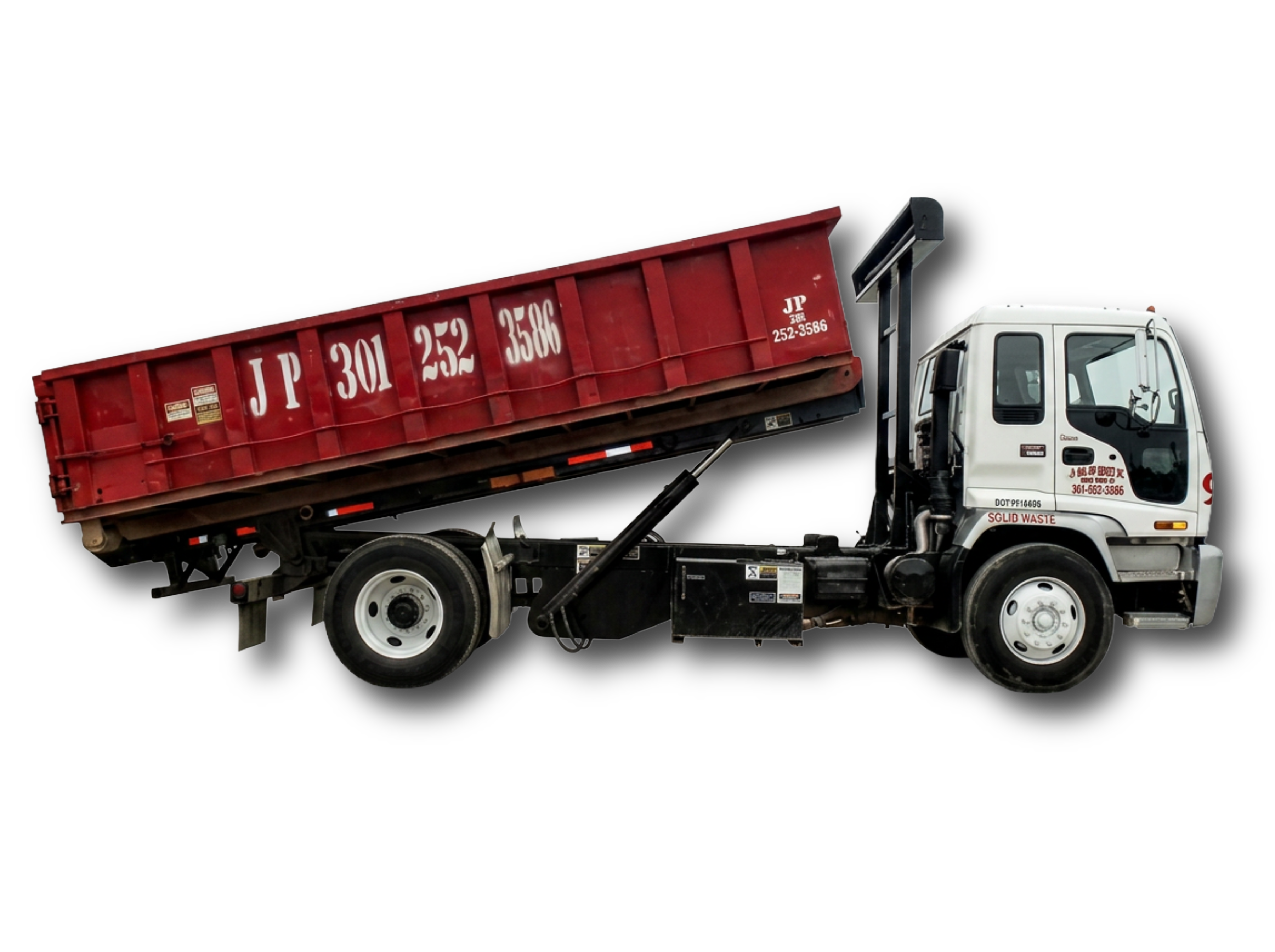 JP Roll-Off red dumpster